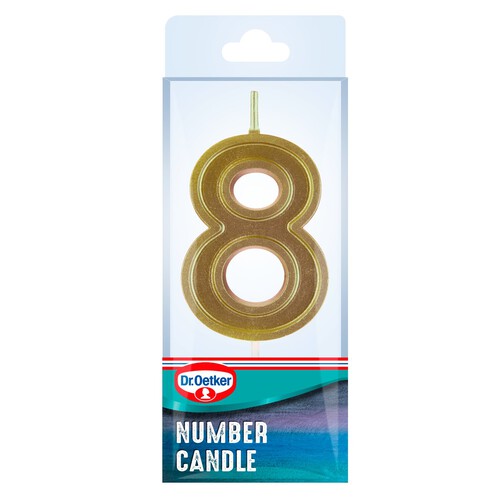 Dr. Oetker Number 8 Candle