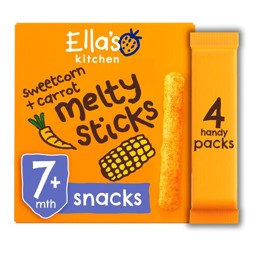 Ella's Kitchen Sweetcorn + Carrot Melty Sticks 