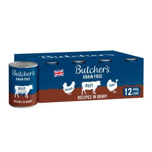 Butcher's Grain Free Recipes in Gravy Dog Food Tins