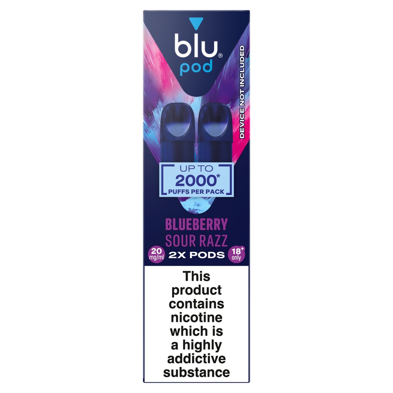 Blu Bar Pods Blueberry Sour Razz 20mg