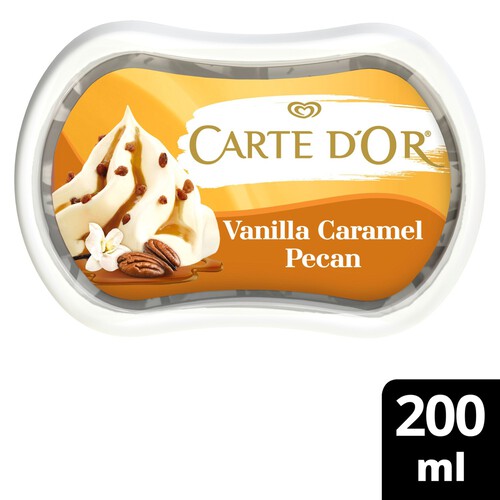 Carte D'Or Mini Indulgence Vanilla Caramel Pecan Ice Cream Dessert Tub