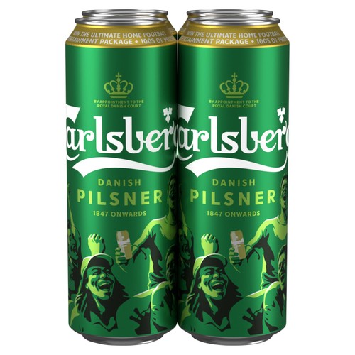 Carlsberg Danish Pilsner Lager Beer Cans 4x568ml
