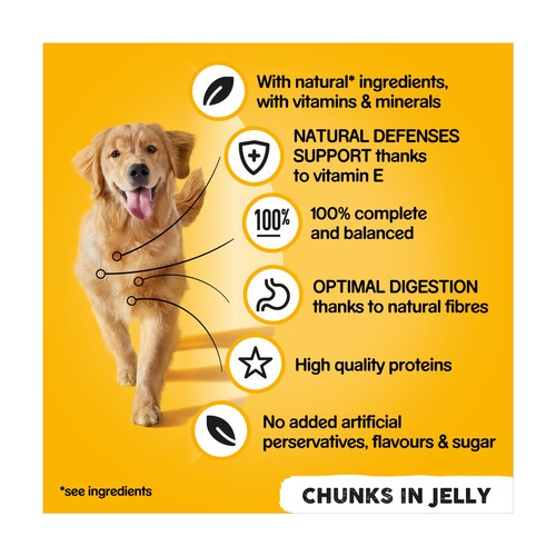 Pedigree Adult Wet Dog Food Tins Mixed in Jelly