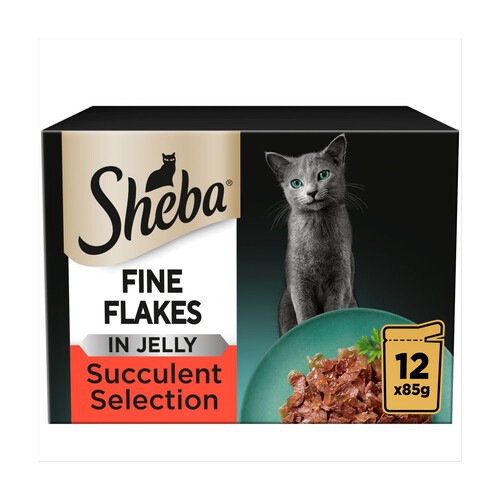 Sheba Fine Flakes Cat Food Pouches Succulent Selection in Jelly