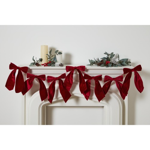 Morrisons 1.5M Red Bow Garland