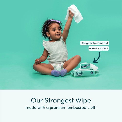 Rascals 52 Sensitive Biodegradable Wipes 