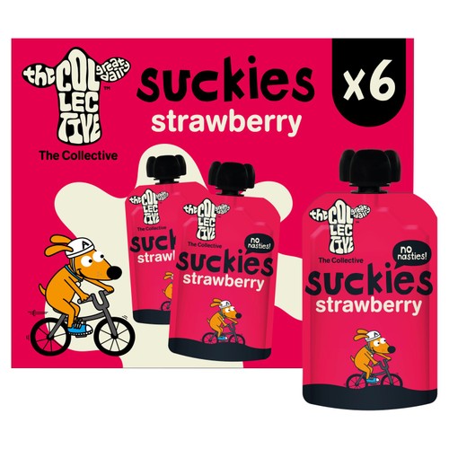 The Collective Strawberry Suckies Yoghurt Pouches