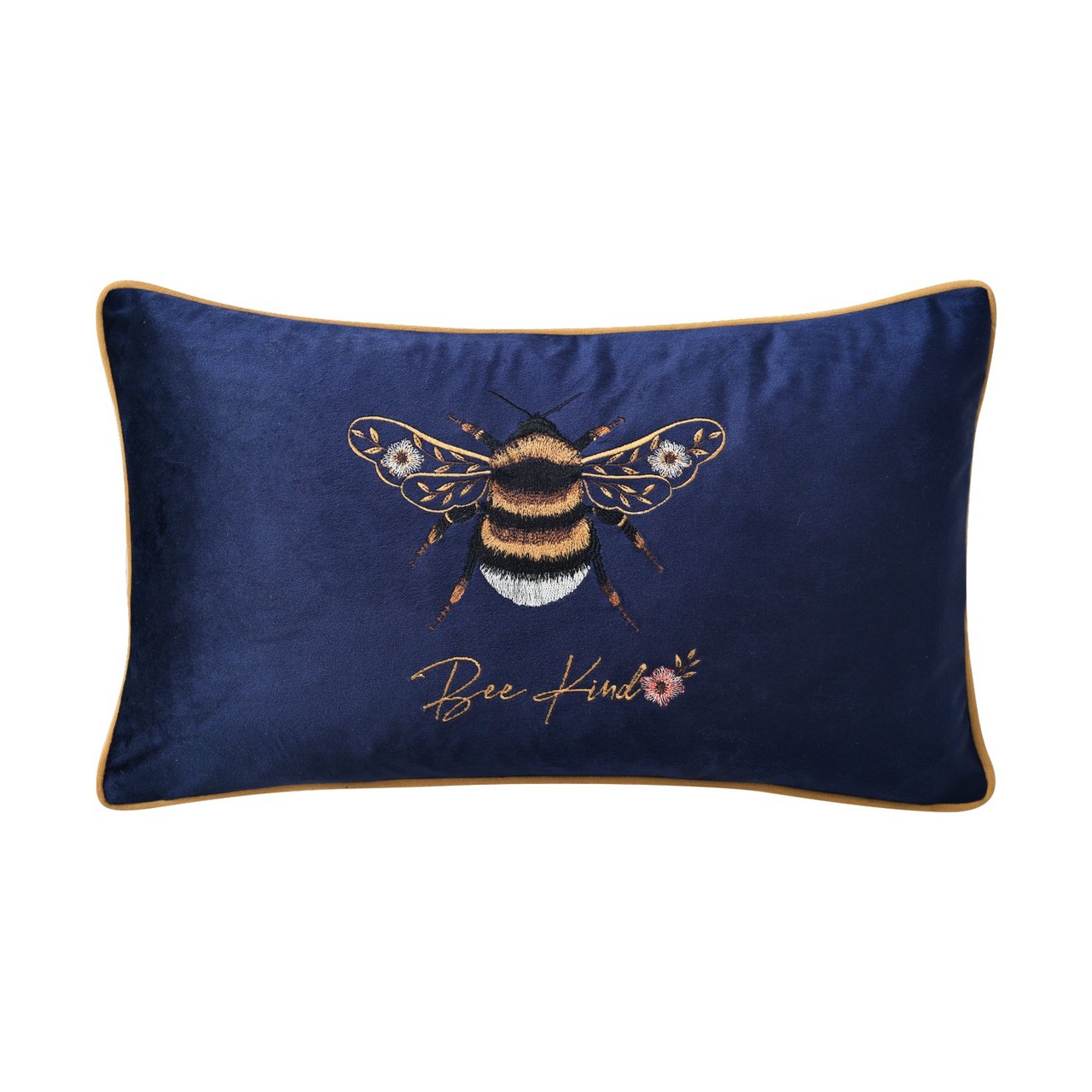 Nutmeg Home Velvet Bee Cushion