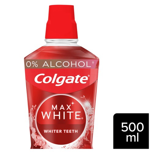 Colgate Max White Expert Whitening Mouthwash Alcohol Free 500ml