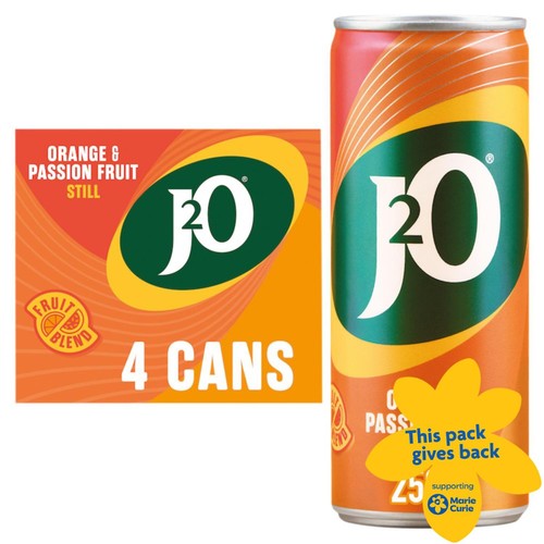 J2O Orange & Passion Fruit 4 Cans