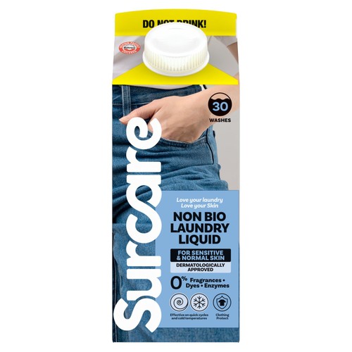 Surcare Sensitive Super Concentrated Non Bio Laundry Liquid 30 Washes