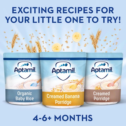 Aptamil Creamed Banana Porridge Baby Cereal 4-6+ Months