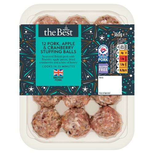 Morrisons The Best Pork, Apple & Cranberry Stuffing Balls 