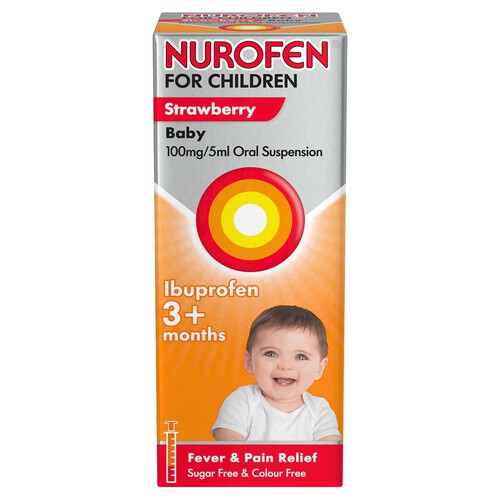 Nurofen for Children Baby Strawberry Liquid Ibuprofen