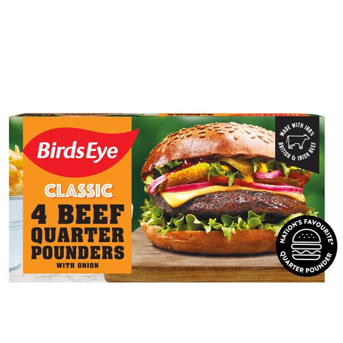 Birds Eye 4 Original Beef Quarter Pounder Burgers