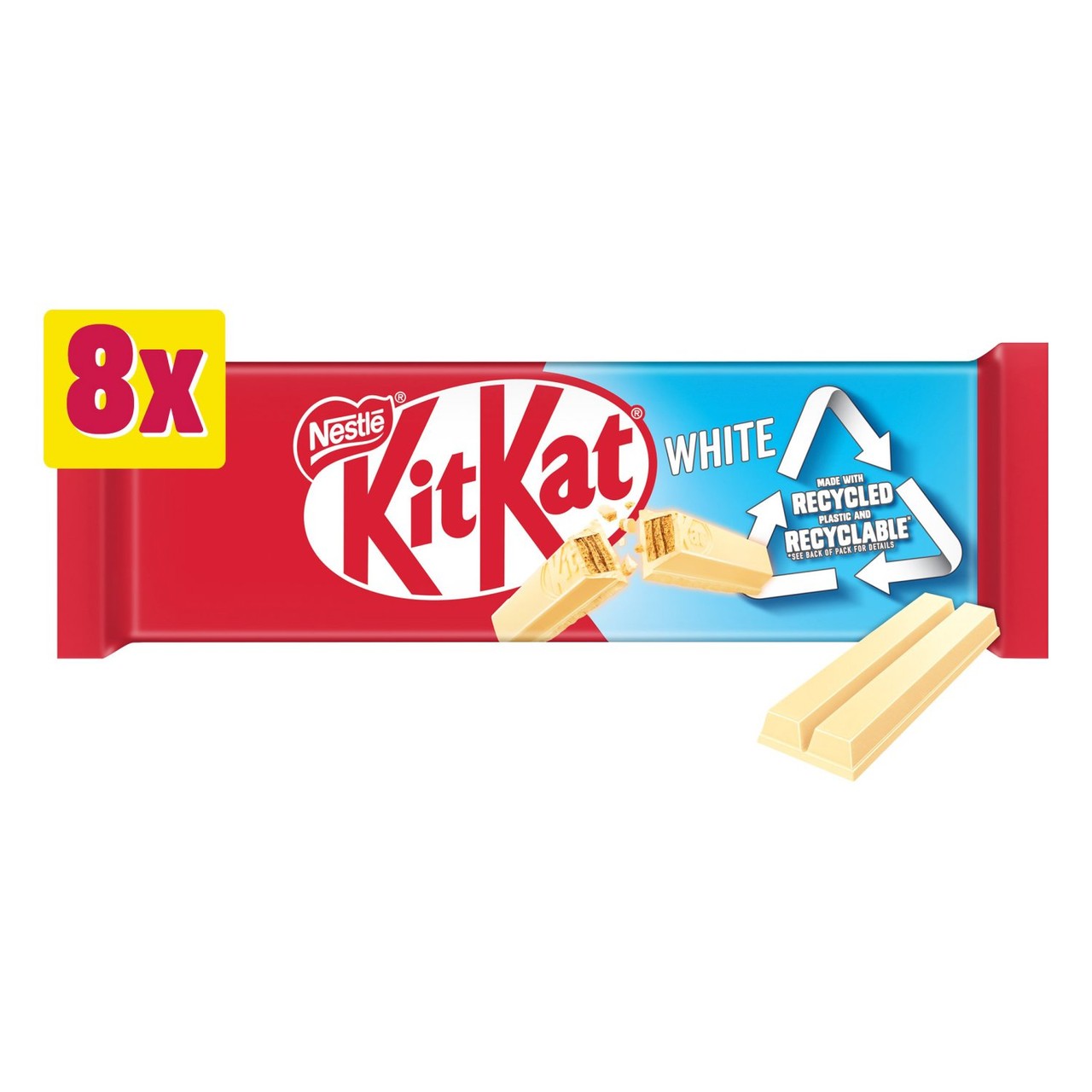 KitKat 2 Finger White Biscuit Bars 8 Pack Multipack