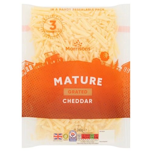 Morrisons Grated Mature White Cheddar