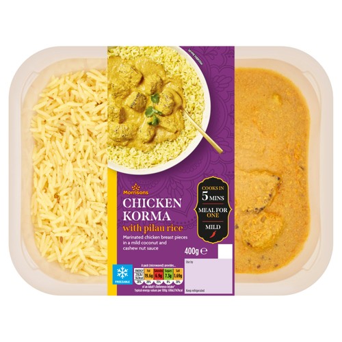 Morrisons Chicken Korma With Pilau Rice 
