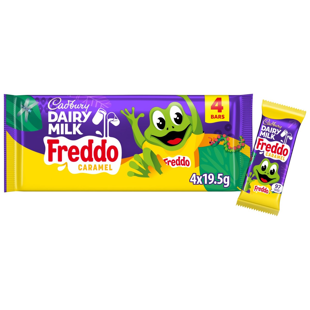 Cadbury Dairy Milk Freddo Caramel Chocolate Bar 4 Pack