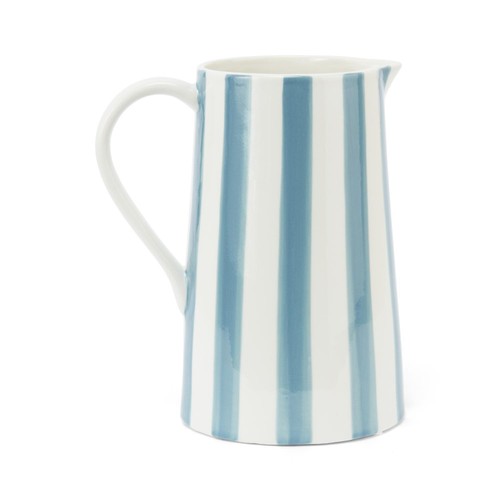 Nutmeg Home Blue Stripe Jug Vase