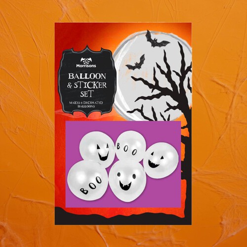 Morrisons Halloween Balloon Pack With Stickers 6 Pack