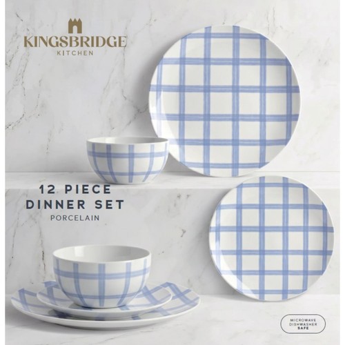 Gingham Decal Dinner Set
