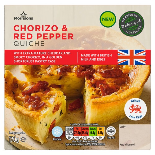 Morrisons Chorizo And Red Pepper Quiche