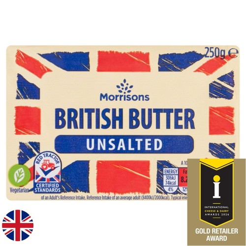 Morrisons Unsalted British Butter   250g
