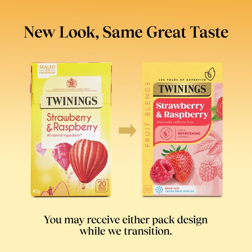 Twinings Strawberry & Raspberry Tea Bags  20s