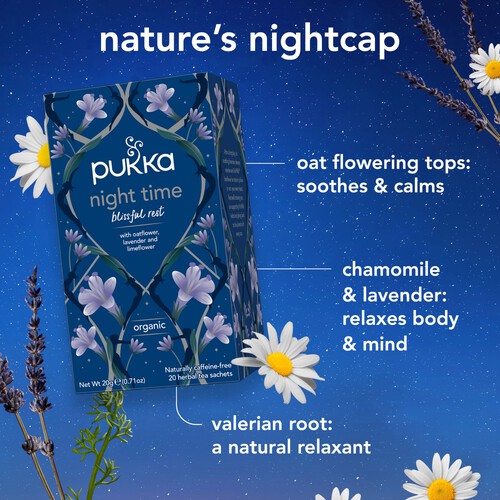 Pukka Night Time Organic Fair Herbal Tea with Valerian 20 Sachets