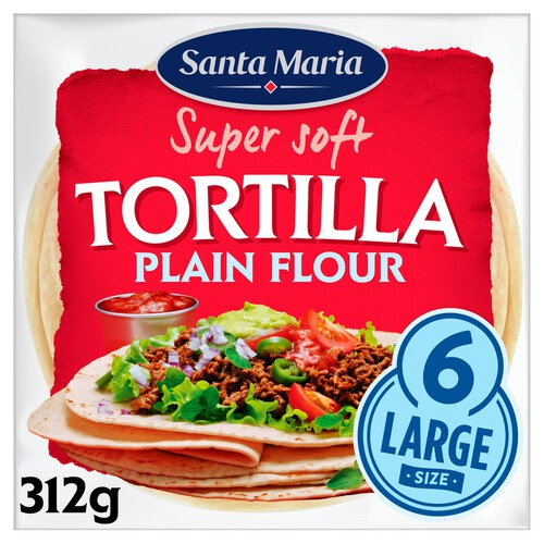 Santa Maria 6 Large Plain Flour Tortilla