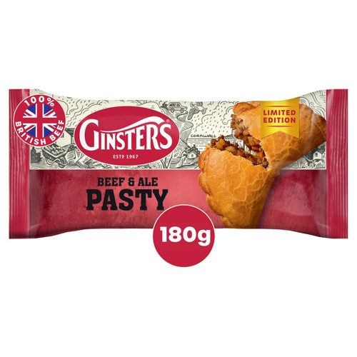 Ginsters Beef & Ale Pasty 180g