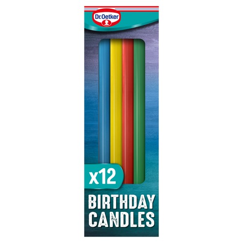 Dr. Oetker 12 Rainbow Birthday Candles