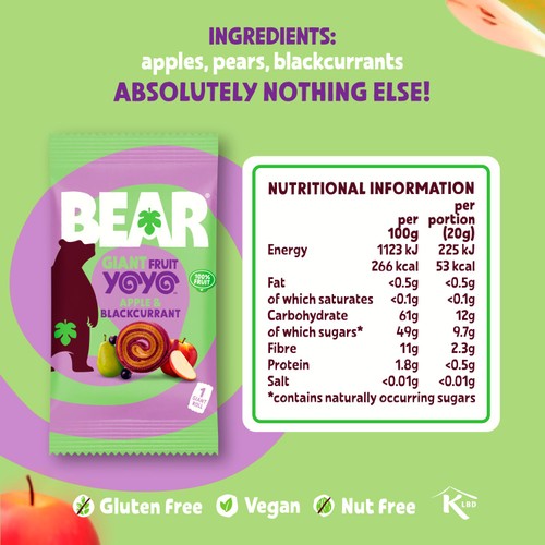 Bear Fruit Giant Blackcurrant & Apple Multipack