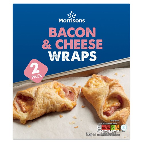 Morrisons 2 Bacon & Cheese Wraps 