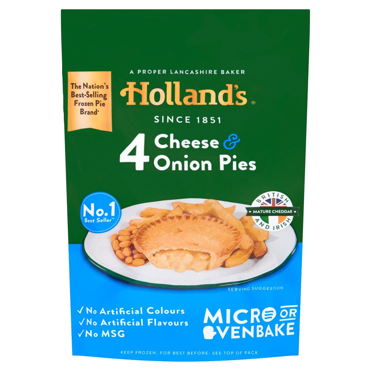 Image of Holland's 4 Cheese & Onion Pies 740g