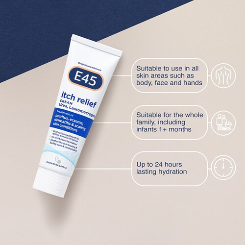 E45 Itch Relief Cream, Body And Face Cream For Itchy And Irritated Skin