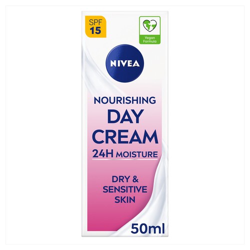 NIVEA Nourishing Day Cream for Dry and Sensitive Skin SPF15 