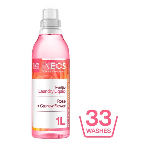 INEOS Non Bio Laundry 33 Washes Liquid Detergent Rose + Cashew Flower