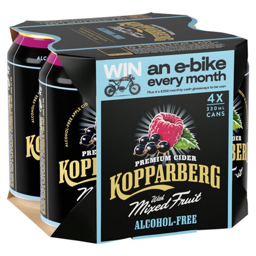 Kopparberg Alcohol Free With Mixed Fruit Cider Cans 