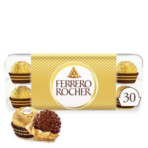 Ferrero Rocher Milk Chocolate Pralines Gift Box    30 Pieces