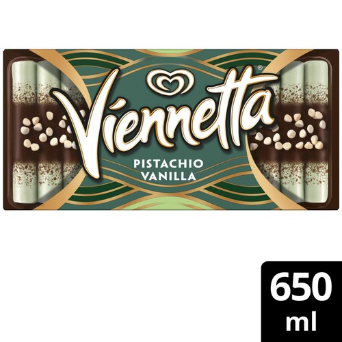 Viennetta Pistachio Vanilla Ice Cream Frozen Dessert 650ml