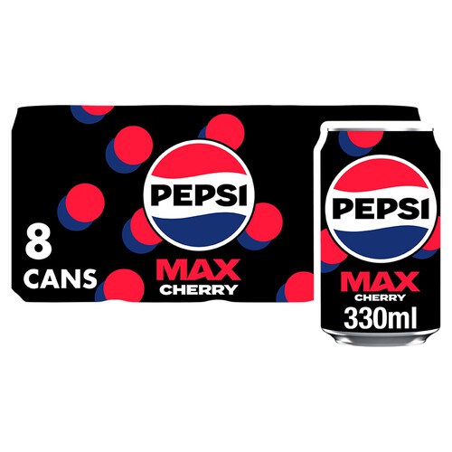 Pepsi Max Cherry No Sugar Cola Cans