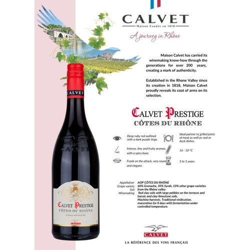 Prestige de Calvet Cotes Du Rhone Grenache-Syrah