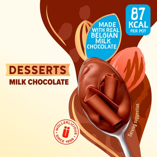 Muller Light Desserts Milk Chocolate 4 x 90g (360g)