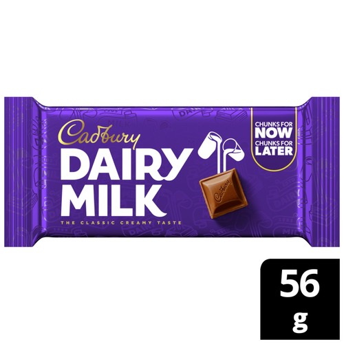 Cadbury Dairy Milk Chocolate Bar 56g