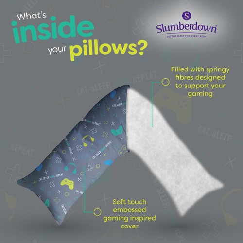 Slumberdown V-Shaped Gaming Support Pillow