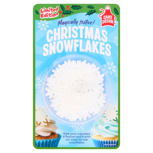 Cake Decor Christmas Wafer Snowflakes