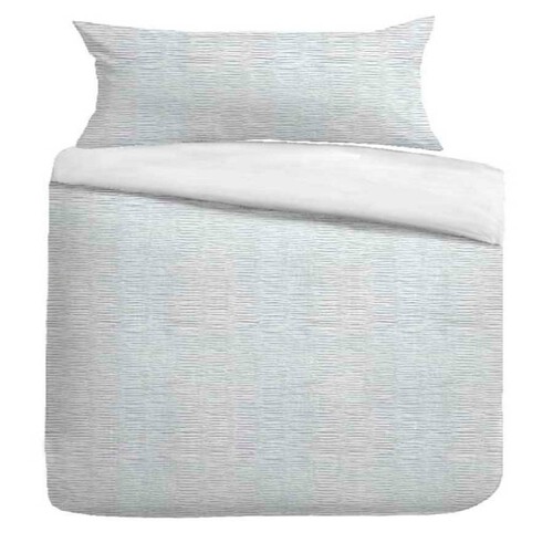 Nutmeg Home White Crinkle Duvet Set Single