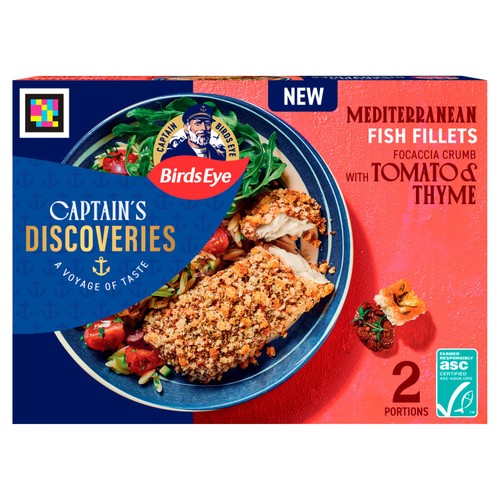 Birds Eye 2 Focaccia Crumb Mediterranean Fish Fillets 220g